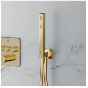 Mariner Kit de douche métallique avec raccord mural coudé et support de douchette, WLS3100-OR, pas cher