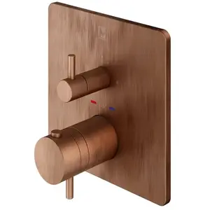 Mariner Eden coaxial edge Mitigeur thermostatique pour 3 sorties, carré, EDE2803-RS, pas cher