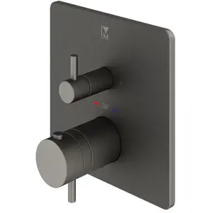 Mariner Eden coaxial square Mitigeur thermostatique pour 2 sorties, ca... pas cher