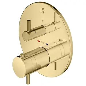Mariner Eden coaxial round Mitigeur thermostatique pour 3 sorties, rond, EDE1803-OR, pas cher