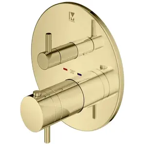 Mariner Eden coaxial round Mitigeur thermostatique pour 2 sorties, rond, EDE1802-OR, pas cher