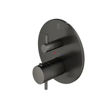 Mariner Eden coaxial round Mitigeur thermostatique pour 2 sorties, rond, EDE1802-GM, pas cher