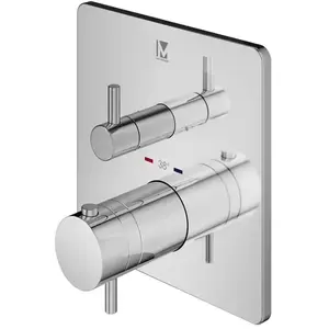 Mariner Eden coaxial square Mitigeur thermostatique pour 2 sorties, ca... pas cher