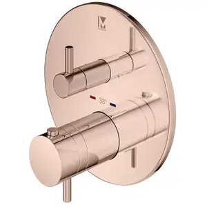 Mariner Eden coaxial round Mitigeur thermostatique pour 2 sorties, rond, EDE1802-RG, pas cher