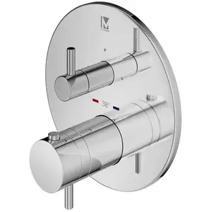 Mariner Eden coaxial round Mitigeur thermostatique pour 3 sorties, rond, EDE1803-CR, pas cher