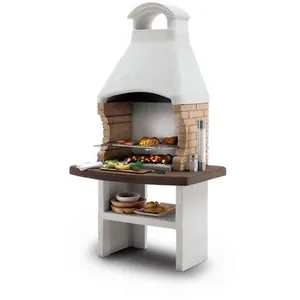 EASY GARDEN BY PALAZZETTI Barbecue fixe charbon - En pierre - Avec hotte - BREST 3 pas cher