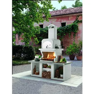 EASY GARDEN BY PALAZZETTI Barbecue - four combiné fixe charbon - En pierre - PAMPLONA pas cher