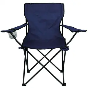 MEDIA WAVE STORE 2971 Chaise pliante camping et jardin miami avec pose-verre et canettes Couleur: Bleu pas cher