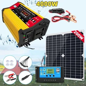 KEPEAK Kits Panneau solaire 200 W+Contrôleur 100 A +Convertisseur 12v ...Vendu parcdiscount