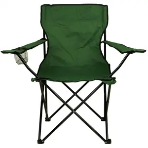 MEDIA WAVE STORE 2971 Chaise pliante camping et jardin miami avec pose-verre et canettes Couleur: Vert pas cher