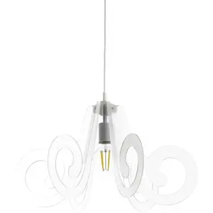 EMPORIUM lampe à suspension RICCIOLINO (Blanc Satin - Méthacrylate) pas cher