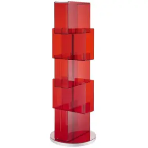 EMPORIUM bibliothèque verticale avec base pivotante BABELE (Rouge - Ve...