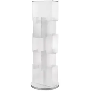 EMPORIUM bibliothèque verticale avec base pivotante BABELE (Satiné tra... pas cher