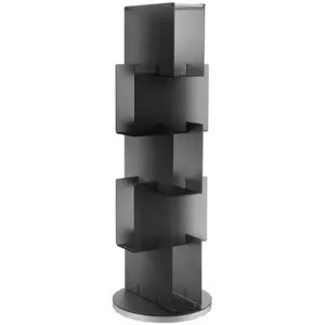 EMPORIUM bibliothèque verticale avec base pivotante BABELE (Satin gris... pas cher