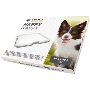 Croci Hygiène Chien - Support pour tapis d'apprentissage Happy Nappy - 60 x 60 cm