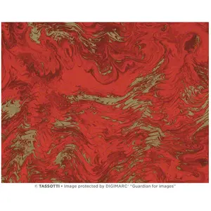 Papier Italien 50 x 70 cm 85 g/m² Marbré rouge et or
