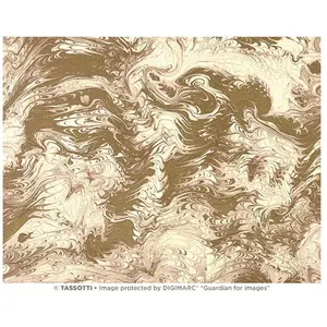 Papier Italien 50 x 70 cm 85 g/m² Marbré écru et or pas cher