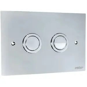 Plaque de commande pneumatique inox brillant wc encastré Valsir double volume pas cher