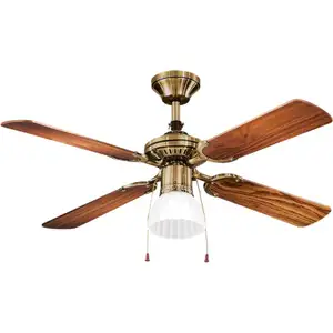 PERENZ Fan ottone brunito avec kit luce 7064ob pas cher