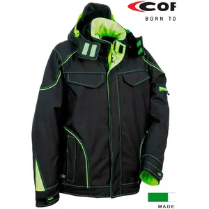 Cofra V415-0-05.Z46 Tecka Veste Softshell , Taille Noir/CITRON VERT , Taille 46 pas cher