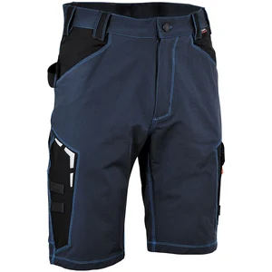 Short de travail - Cofra - Bortan - Bleu/noir - Tissu élastique - Coupe cargo