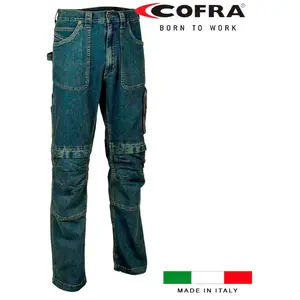 Cofra Pantalons Dortmund - Blue marine - Taille 48 pas cher