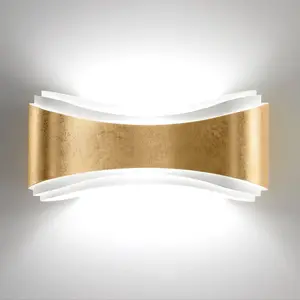 Selene Illuminazione Selène Applique LED Ionica en acier décor feuille d'orVendu parluminaire
