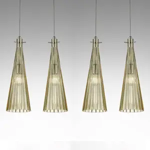 Selène Suspension Costa Rica, à 4 lampes, ambre