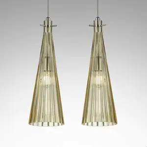 Selène Suspension Costa Rica, à 2 lampes, ambre pas cher