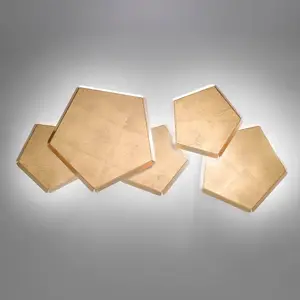 Selène Applique LED Pleiadi à feuilles d'or, à 5 lampesVendu parluminaire