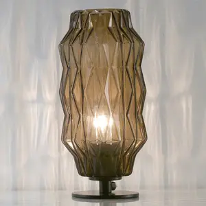 Selène Lampe à poser Origami, gris-brun pas cher