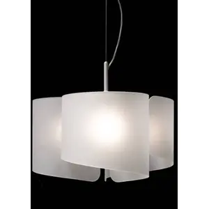 Selène Suspension Papiro, à 3 lampes, satiné