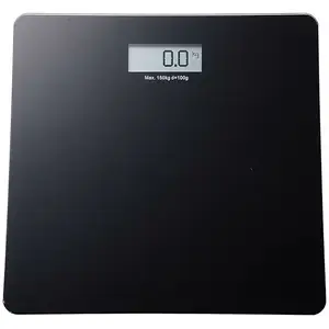 King Collection Pèse-personne avec écran lcd capacité max. 150KG base en verre noir pas cher