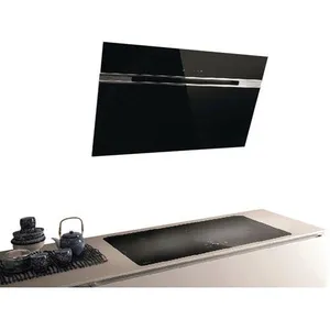 Comparateur de prix : Elica Hotte décorative inclinée 90cm 735m3/h noir - stripe bl/a/90/lx