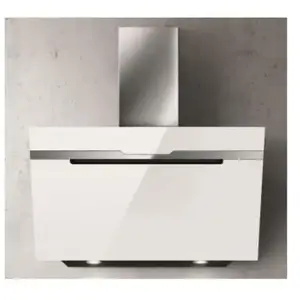 ELICA hotte murale MAJESTIC 90 cm (Blanc - Acier Inox et verre) pas cher