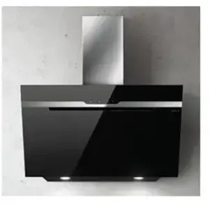 Comparateur de prix : ELICA hotte murale MAJESTIC 90 cm (Noir - Acier Inox et verre)