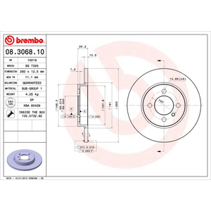 Comparateur de prix : Jeu de 2 disques de frein BREMBO 08.3068.10 - Réf. 1394349