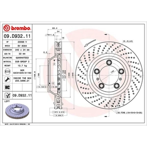 Comparateur de prix : BREMBO Disques de frein pour PORSCHE: 911, Boxster (Ref: 09.D932.11)