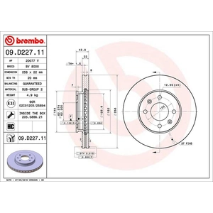 BREMBO Disques de frein pour HYUNDAI: i20 & KIA: Rio (Ref: 09.D227.11) pas cher