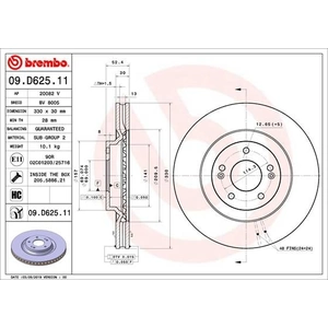 Disque de frein COATED DISC LINE 09.D625.11 Brembo 09.D625.11 pas cher