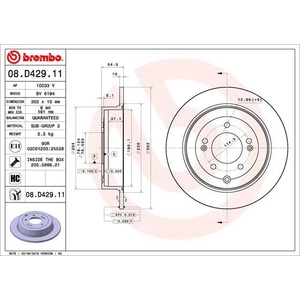 Brembo Disque de frein, plein, Essieu arrière, par ex. pour Hyundai, KIA pas cher