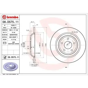 Disque de frein COATED DISC LINE 08.D575.11 Brembo 08.D575.11 pas cher