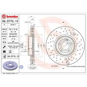 1 Disque De Frein Brembo 09.d770.1x pas cher
