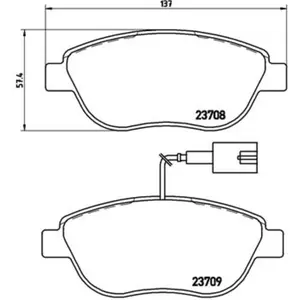Kit de plaquettes de frein, frein à disque P 23 137 Brembo P23137 pas cher