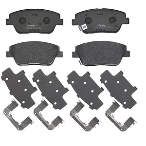 Brembo Jeu de 4 plaquettes de frein, Essieu avant, par ex. pour KIA, Hyundai pas cher