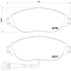 Comparateur de prix : Kit de plaquettes de frein, frein à disque P 85 131 Brembo P85131