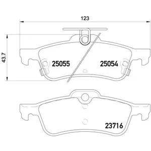 Kit de plaquettes de frein, frein à disque P 28 070 Brembo P28070 pas cher