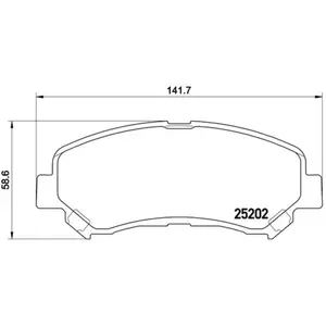 Kit de plaquettes de frein, frein à disque P 79 028 Brembo P79028 pas cher