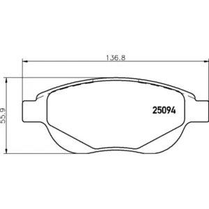 Jeu de plaquettes de frein BREMBO P 61 137, avant pas cher