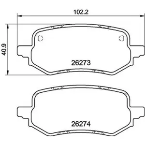Jeu de plaquettes de frein, frein à disque P24237 Brembo P24237 pas cher